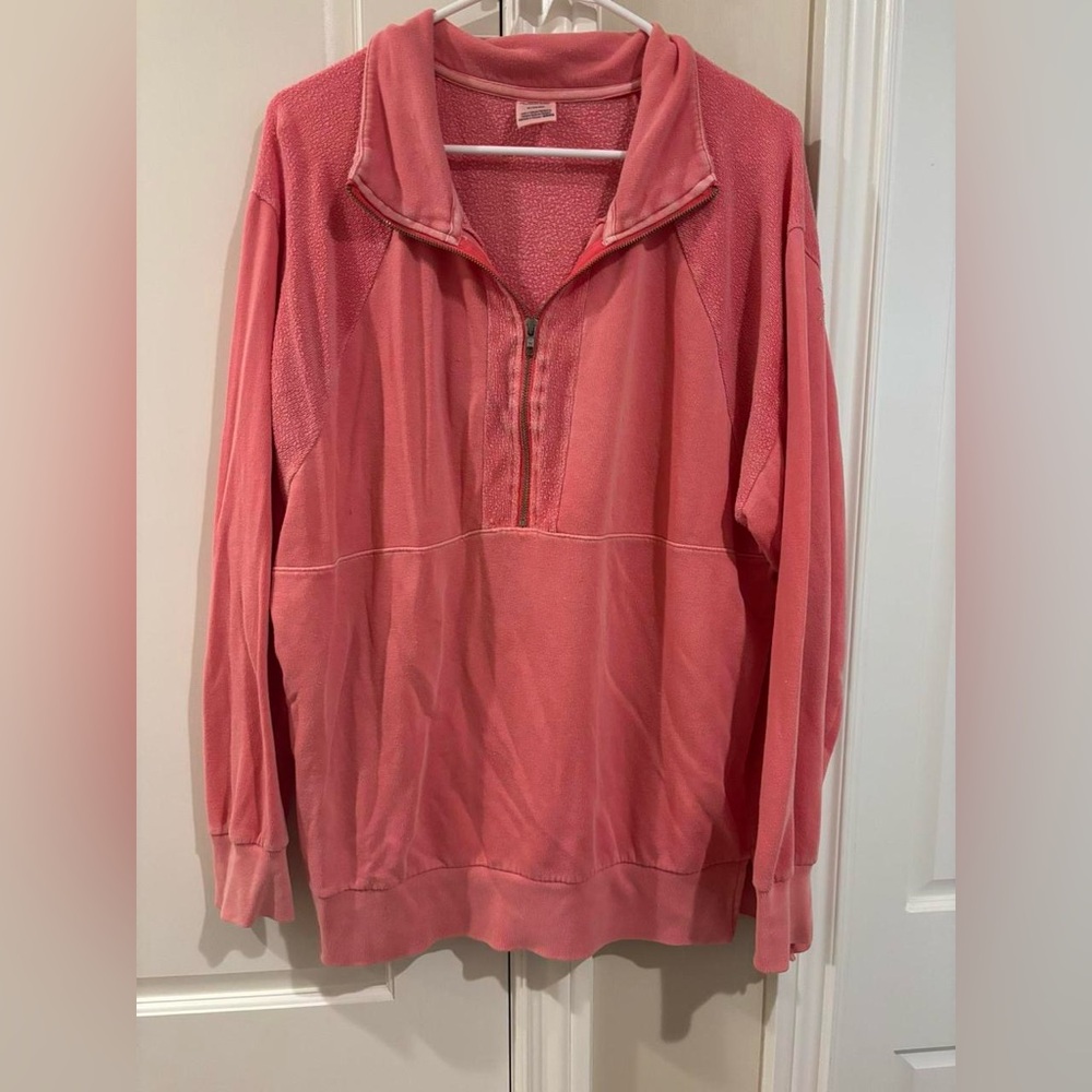 Pink Quarter-Zip Pullover
